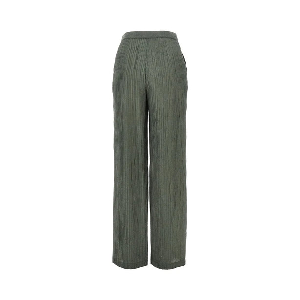 EMPORIO ARMANI Textured lurex taffetà pants