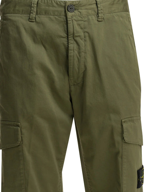 Stone Island Cargo pants with logo - Green
