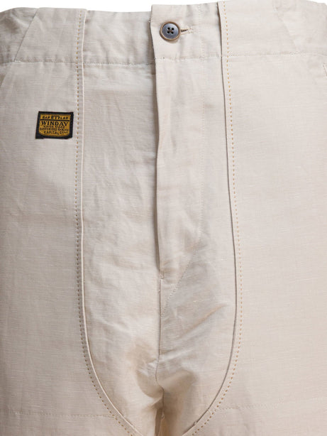 Kapital Linen and cotton trousers - Beige