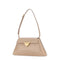 Triangle-Logo Calf Leather Shoulder Bag - Blush Beige