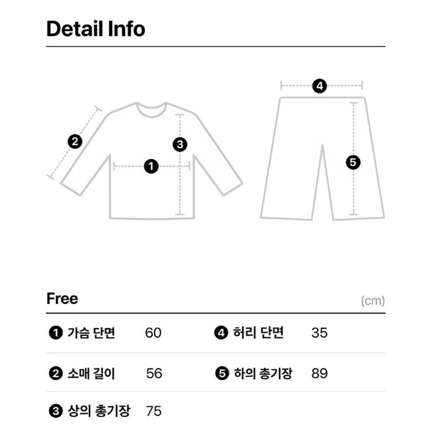 [CHIP AND DALE] KAKAO FRIENDS Sleep Pajama Set for Women - Ryan (International Shipping)