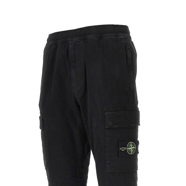 STONE ISLAND Cotton cargo pants with logo Badge