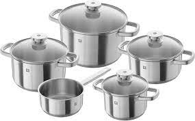 Zwilling Joy 5 Pc Cookware Set - 16 Cm Saucepan No Lid, 20 Cm Stew Pot, 16 Cm, 20 Cm, 24 Cm Stock Pot
