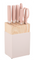 Zwilling Now S Knife Block Set, 7 Pieces ( Pink ) - Chinese Chef'S Knife, Chinese Chopper Or Cleaver, Santoku Knife, Vegetable Knife, Sharpening Steel, Multi Purpose Shear And Wooden Block
