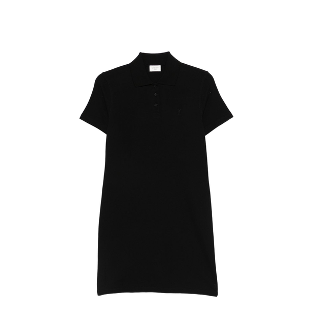 Saint Laurent Cassandre Cotton Piqué Dress