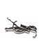 Saint Laurent Crocodile Brooch in Metal
