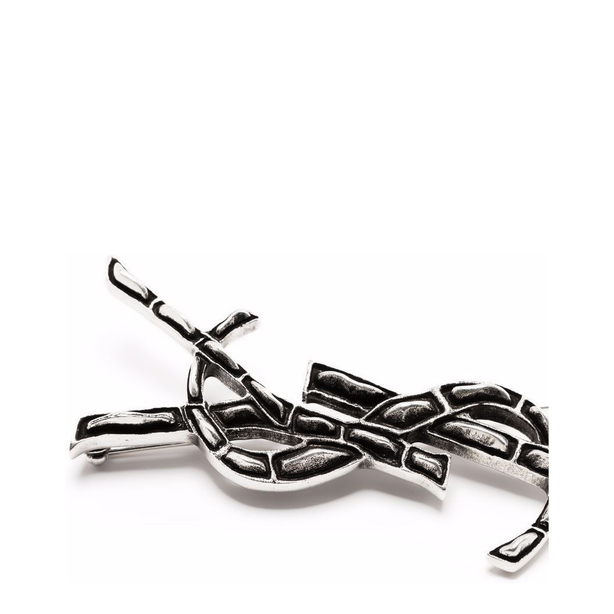 Saint Laurent Crocodile Brooch in Metal