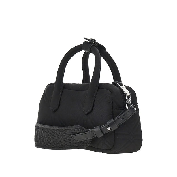 EMPORIO ARMANI Embossed nylon mini bowling bag