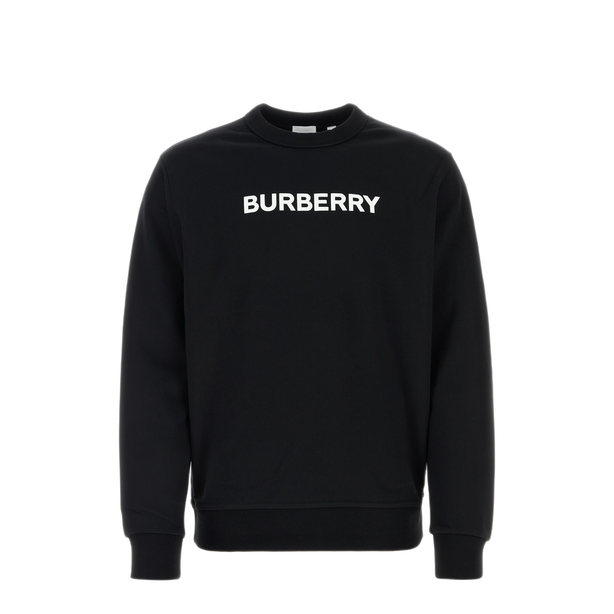 Black Stretch Cotton Oversize Sweater