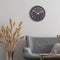 NeXtime Precious Wall Clock 50cm Wood/Metal, Silent Movement (Black)