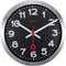 NeXtime Station Number Index Table/Wall clock 35cm Aluminium, Silent Movement (Black)