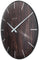 NeXtime Edge Wood Dome Wall Clock 35cm Eood, Silent Movement (Brown)
