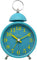 NeXtime Single Bell Designer Table Clock 16x9.2x5.4cm Metal, Quartz Movement (Turquoise/Yellow)