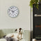 NeXtime Henry Moving Gear Wall Clock 50cm Metal/Glass, Silent Movement (Green/White)