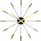NeXtime Plug Inn Wall Clock 58cm Stainless Steel, Silent Movement (Gold)