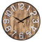 NeXtime Aberdeen Wall Clock 50cm Wood/Metal, Silent Movement (Brown)