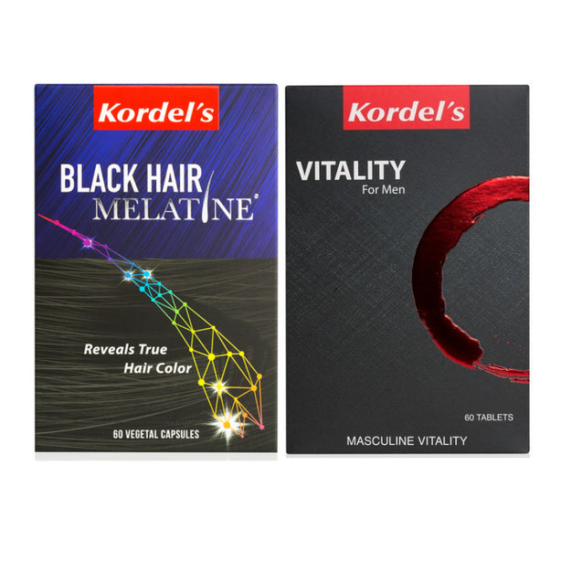 Kordel’s Black Hair Melatine® 60s + Vitality for Men 60s