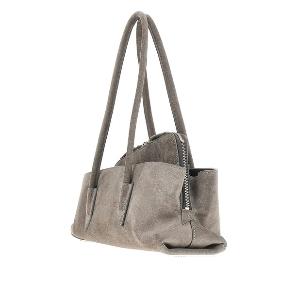 THE ATTICO Suede leather small 'La Passeggiata' bag