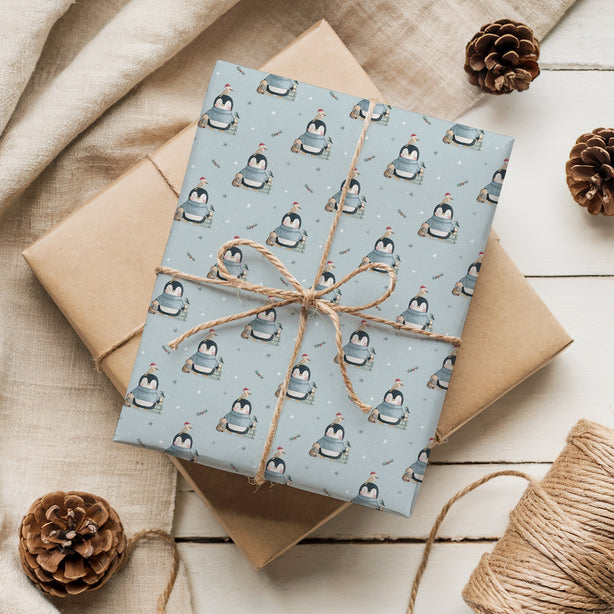 Festive Penguins - Wrapping Paper