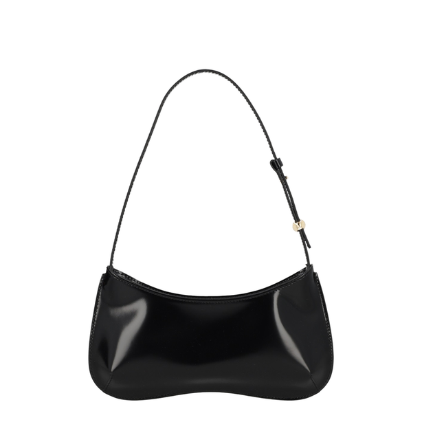 Le Bisou Calf Leather Shoulder Bag - Black