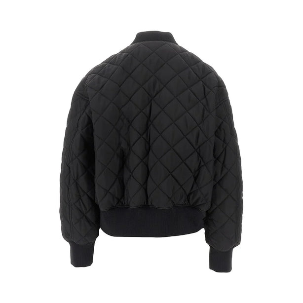 JIL SANDER Diamond-quilted twill padded bomber jacket
