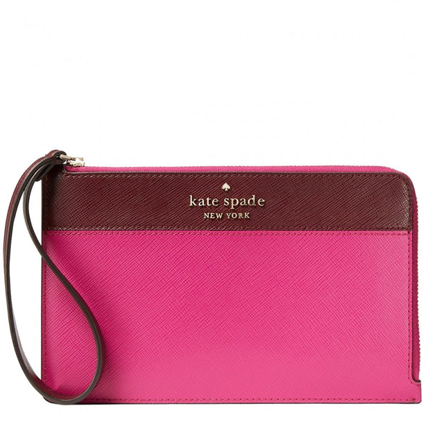 Kate Spade Staci Colorblock Medium L-Zip Wristlet - Pink Multi WLR00116