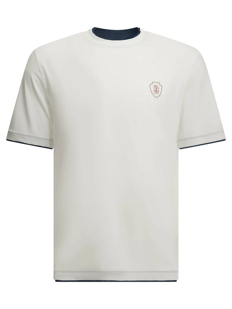 Brunello Cucinelli Crewneck T-shirt with logo - White
