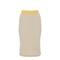 Light Beige Cotton And Silk Skirt