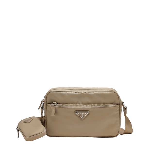 Re-Nylon Shoulder Bags - Camel Brown