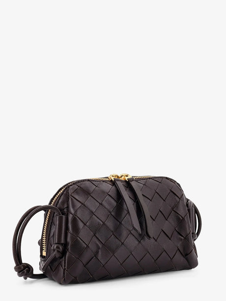 Bottega Veneta Leather clutch with Intrecciato Concert motif - Fondant-Gold
