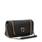 Click Soft Horizontal Chain Leather Crossbody - Nero