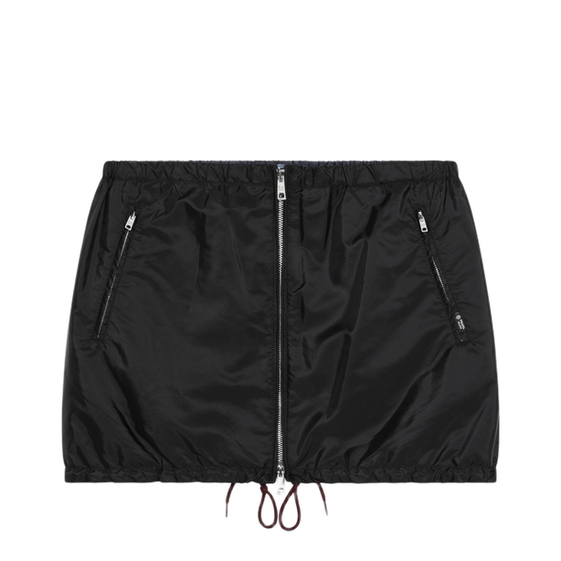 Black Re-Nylon Mini Skirt