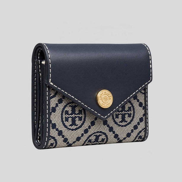 TORY BURCH T Monogram Small Envelope Wallet Tory Navy RS-165029