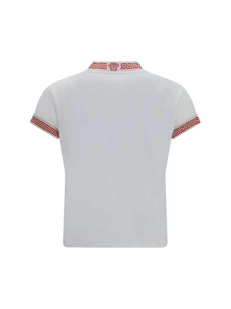 Versace T-shirt by Versace with greca details - Optical White