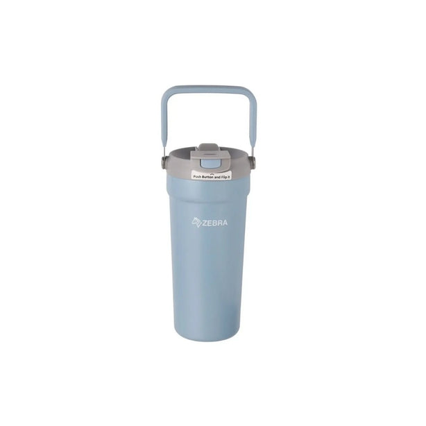 Zebra Vacuum Tumbler With Handle 700ml, Blue, Jiffy IV