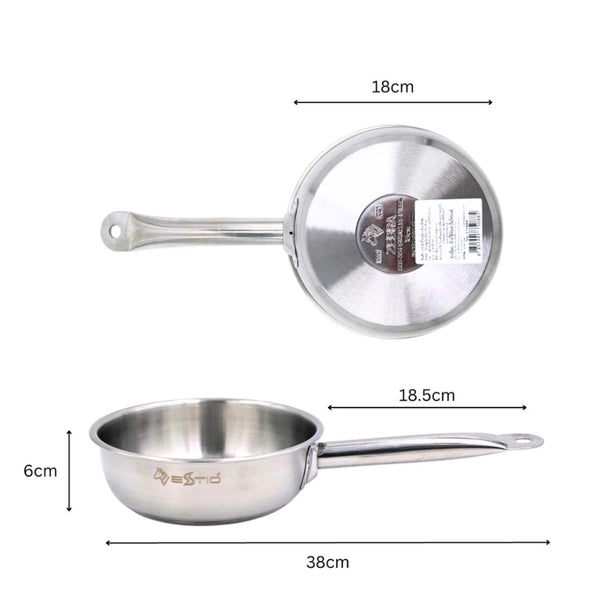 Zebra Stainless Steel Frying Pan 18cm, Estio