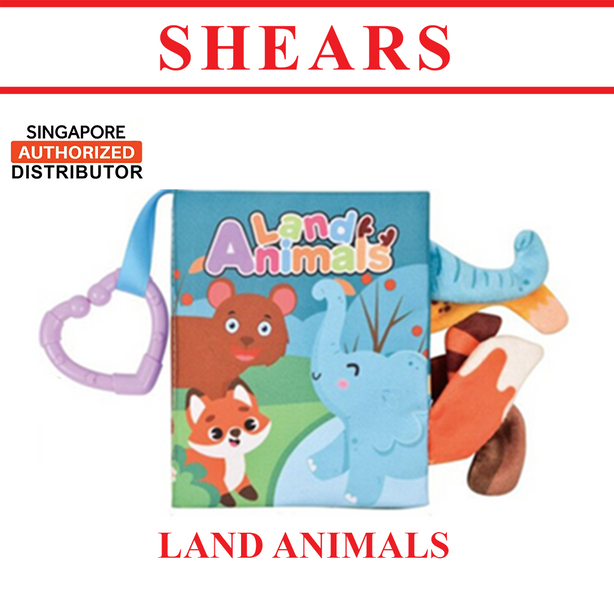 Shears Baby Cloth Book 3D Toddler Cloth Book (S) Land Animals