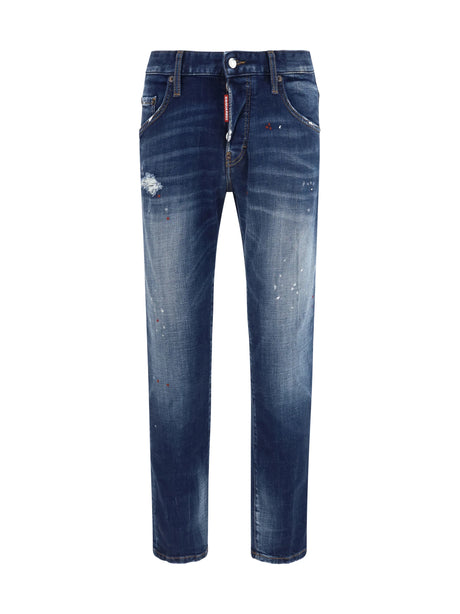 Dsquared2 Distressed skater Jeans - Navy Blue