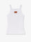 Fendi Ribbed cotton tank top - White