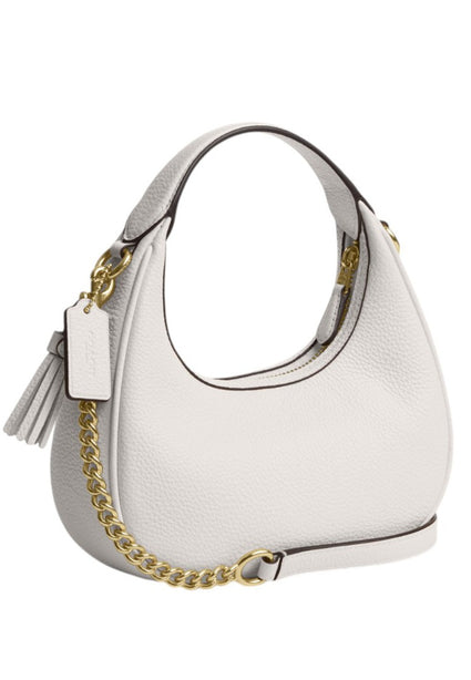 Coach Carmen Mini Crossbody Bag With Heart Rivets - Chalk