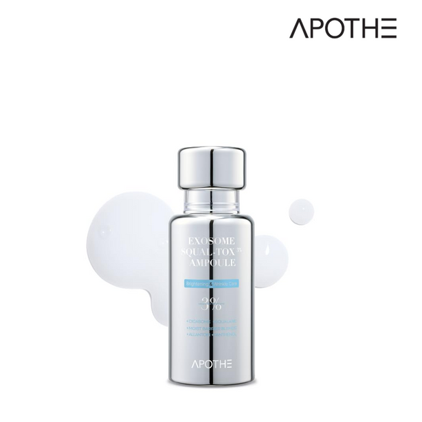[APOTHE] Exosome Squal-Tox 3% Ampoule 30ml – Squalane & Niacinamide 20,000ppm Hydrating Face Serum, Soothing & Brightening[International Shipping]