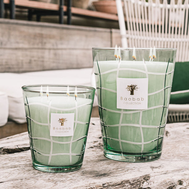 Baobab Collection Waves Nazare Candle - Green (Max 10)