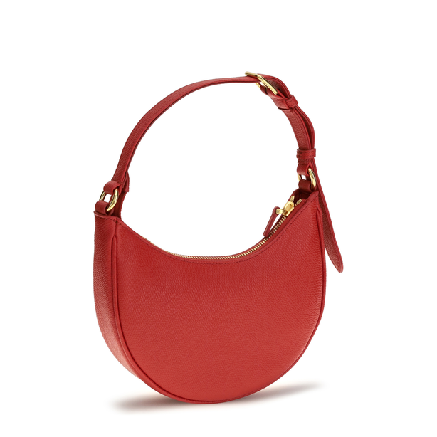 VLogo Signature Mini Calfskin Hobo Bag - Red