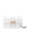 Love Bag One Medium Leather Crossbody - White