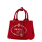 Jardinière Mini Cotton Canvas Handbags - Red