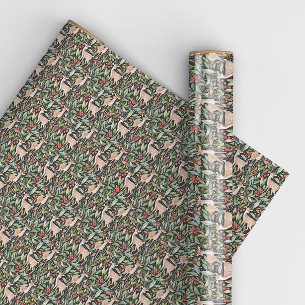 Midnight Reindeer - Wrapping Paper
