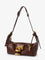 Chloe' Paddington Leather Shoulder Bag - Crafty Brown