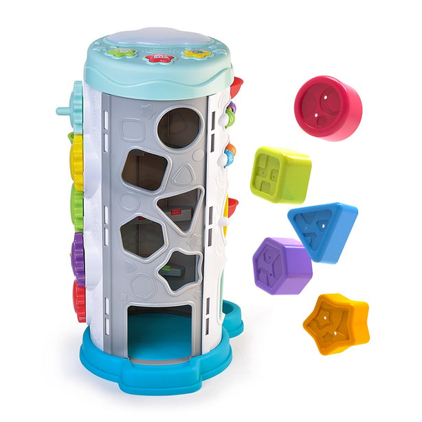 Hap-P-Kid Little Learner 5 In 1 Activity Fun Tower | Activity Center | Sensory Activity Toy | Interactive Toy | 12 months+