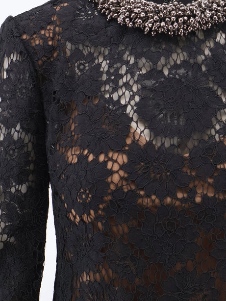 Self Portrait Black lace mini dress