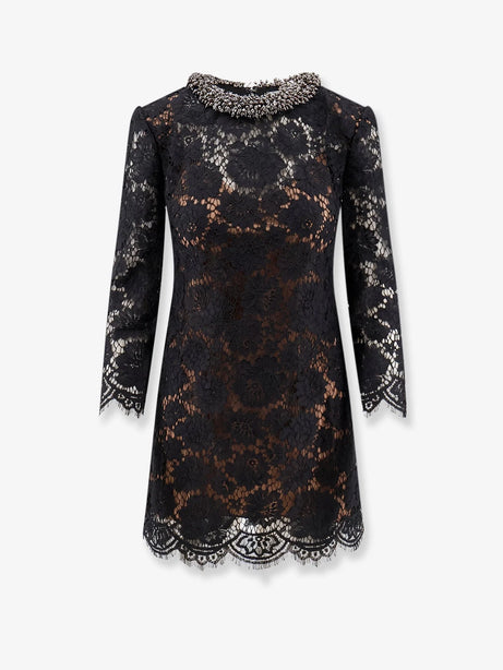 Self Portrait Black lace mini dress